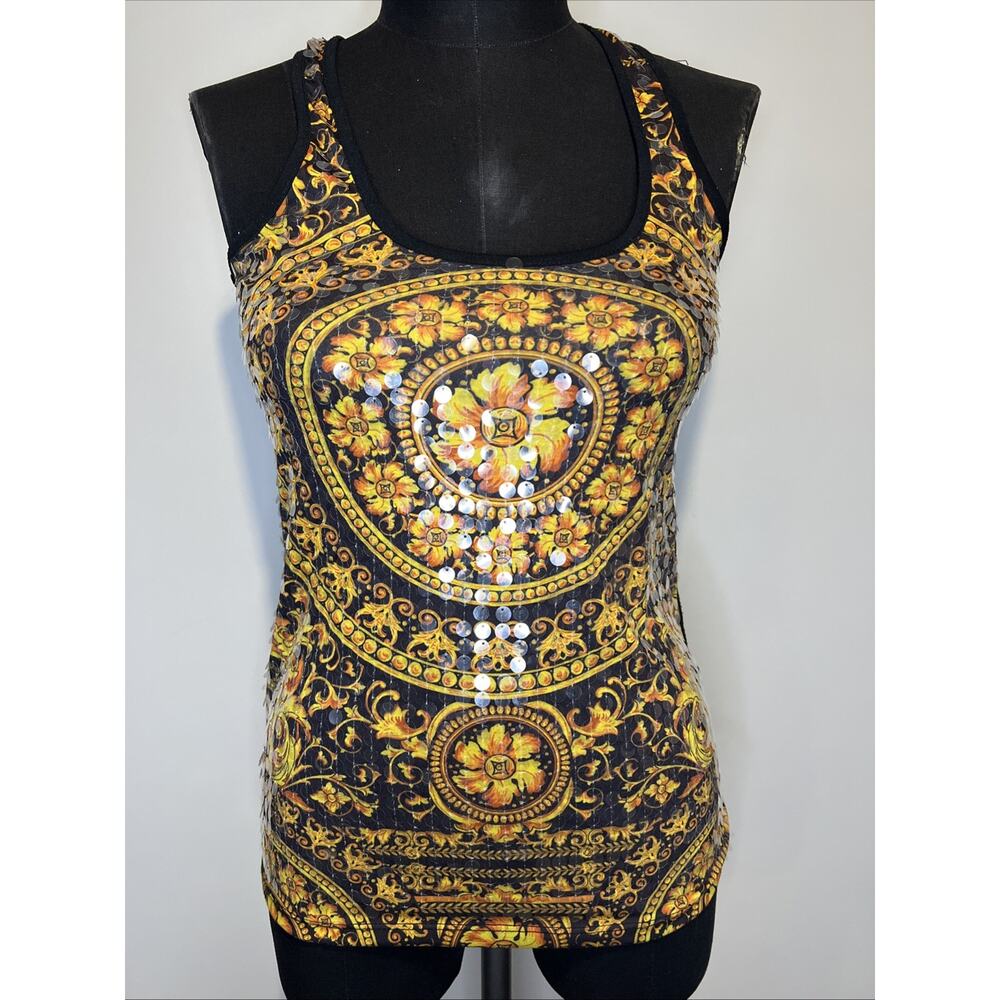 Y2K Almost Famous Razorback Tank Sequin Small